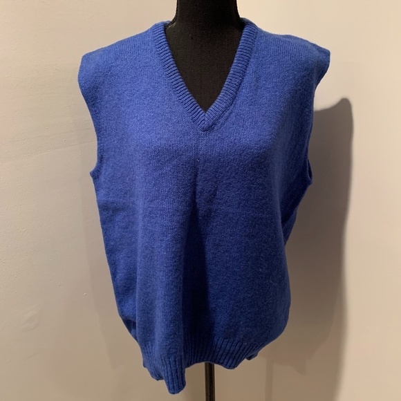 Jantzen Sweater Company Men's Vintage Wool Blend Sweater Vest XL Blue - Picture 2 of 5